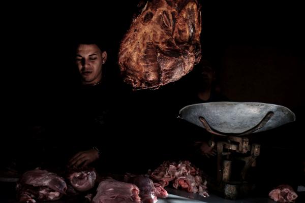 Cuba Kuba Havana Hawana meat mięso seller sprzedawca